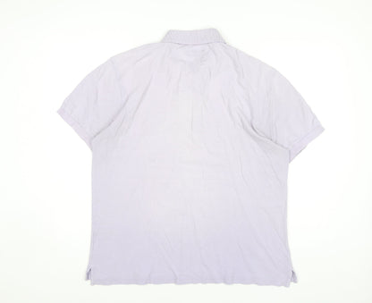 Austin Reed Men's Purple Polo Shirt L