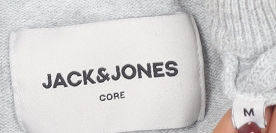 Jack & Jones Men's Grey Cotton Pullover Jumper M