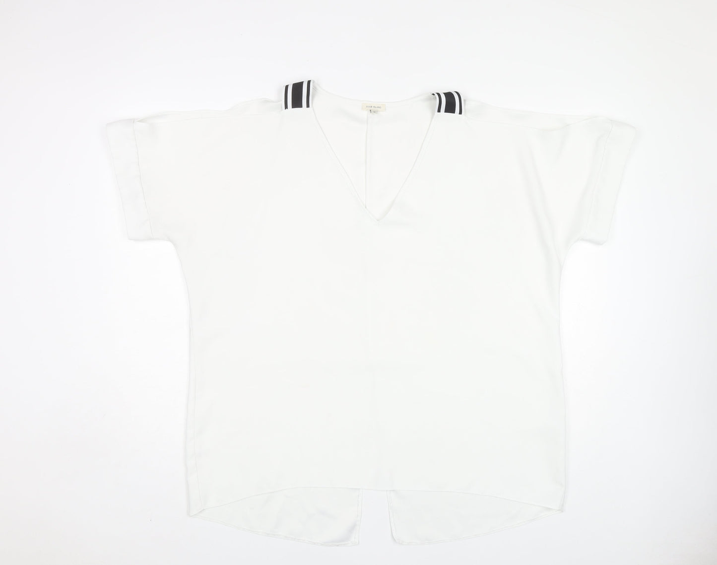 Womens UK Size 18 River Island White Basic Blouse