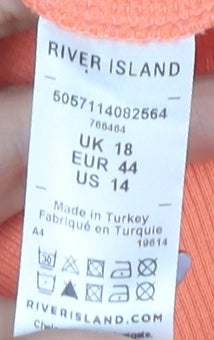 River Island Women's Orange Bodysuit Size 18