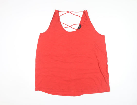 New Look Women's Red Tank Top Size 20 Camisole