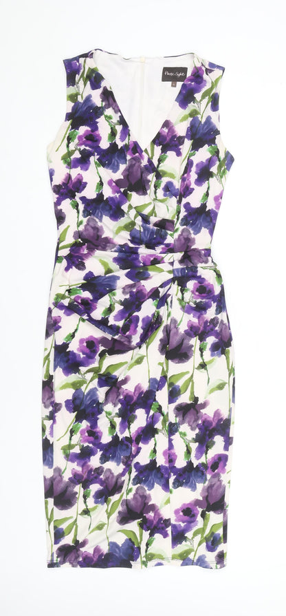 Phase Eight Women's Multicoloured Floral Sheath Dress Size 8