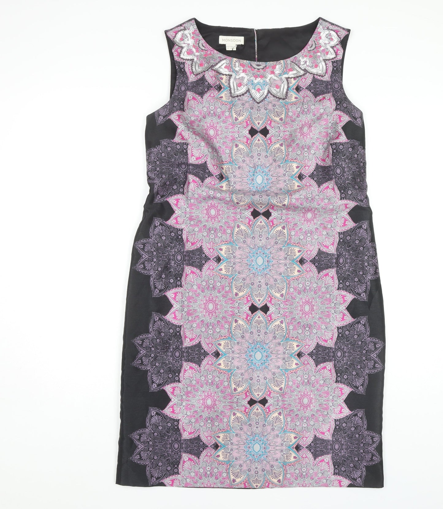 Monsoon Women's Multicoloured Sheath Dress Size 12