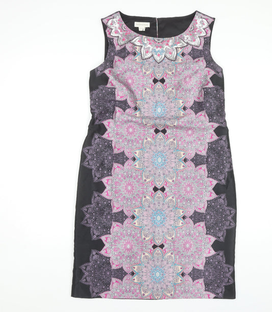 Monsoon Women's Multicoloured Sheath Dress Size 12