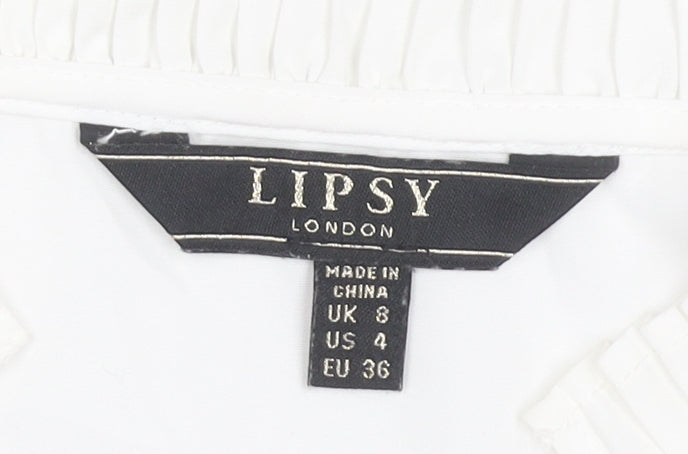 Womens UK Size 8 Lipsy White  Blouse