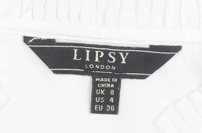 Womens UK Size 8 Lipsy White  Blouse