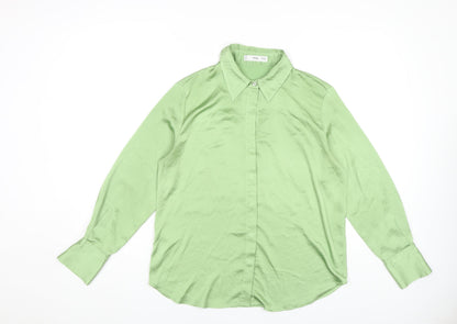 Womens UK Size M MNG Green  Button-Up