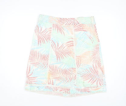 Fat Face Women's Multicoloured Cotton Skirt Size 14