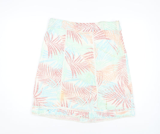 Fat Face Women's Multicoloured Cotton Skirt Size 14
