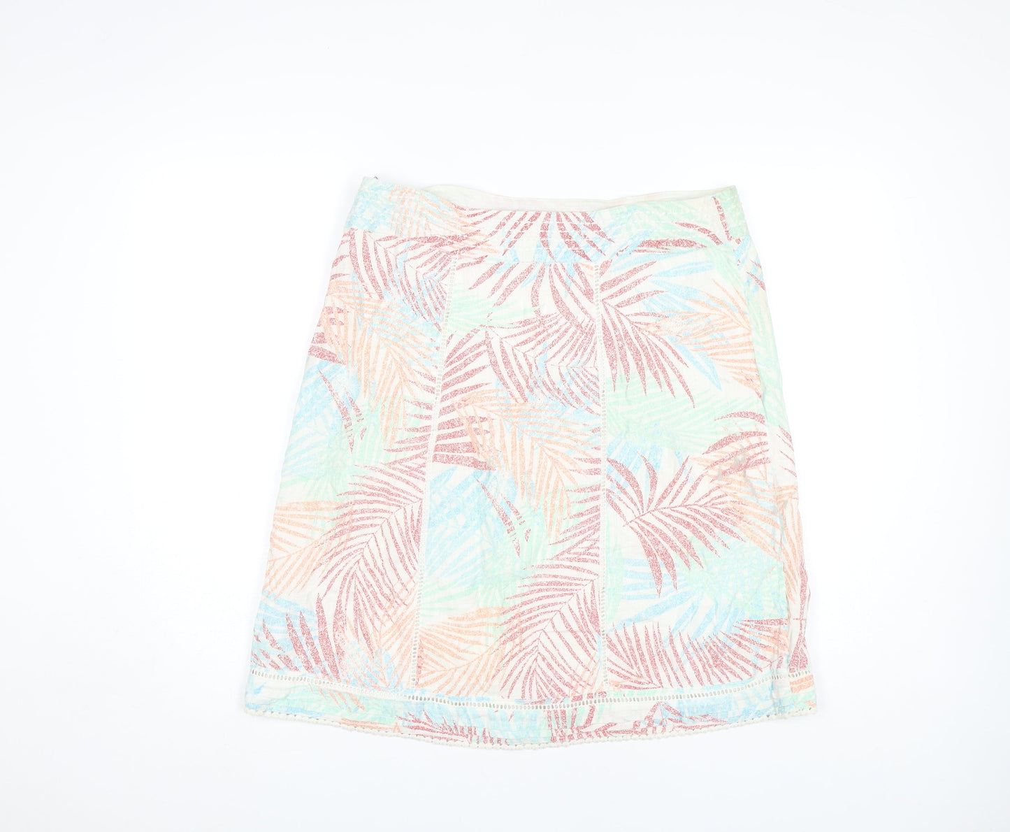 Fat Face Women's Multicoloured Cotton Skirt Size 14