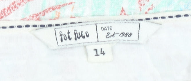 Fat Face Women's Multicoloured Cotton Skirt Size 14