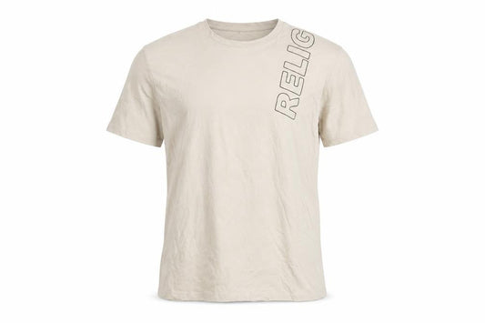 Religion Men’s Beige Crew Neck T-Shirt, Size L