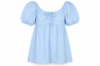 Sim & Sam Women's Blue A-Line Dress, Size S, Balloon Sleeve