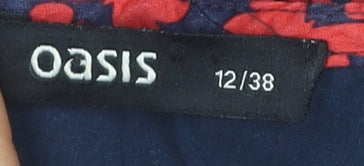 Oasis Women's Red Geometric Shift Dress Size 12