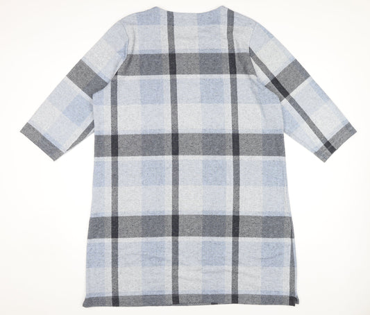 Bonmarché Women's Grey Plaid Shift Dress 20