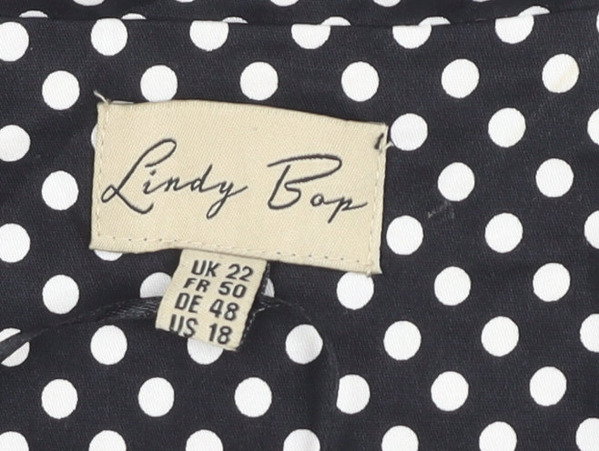 Lindy Bop Polka Dot Dress Black Size 22 Women