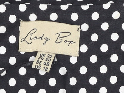 Lindy Bop Polka Dot Dress Black Size 22 Women