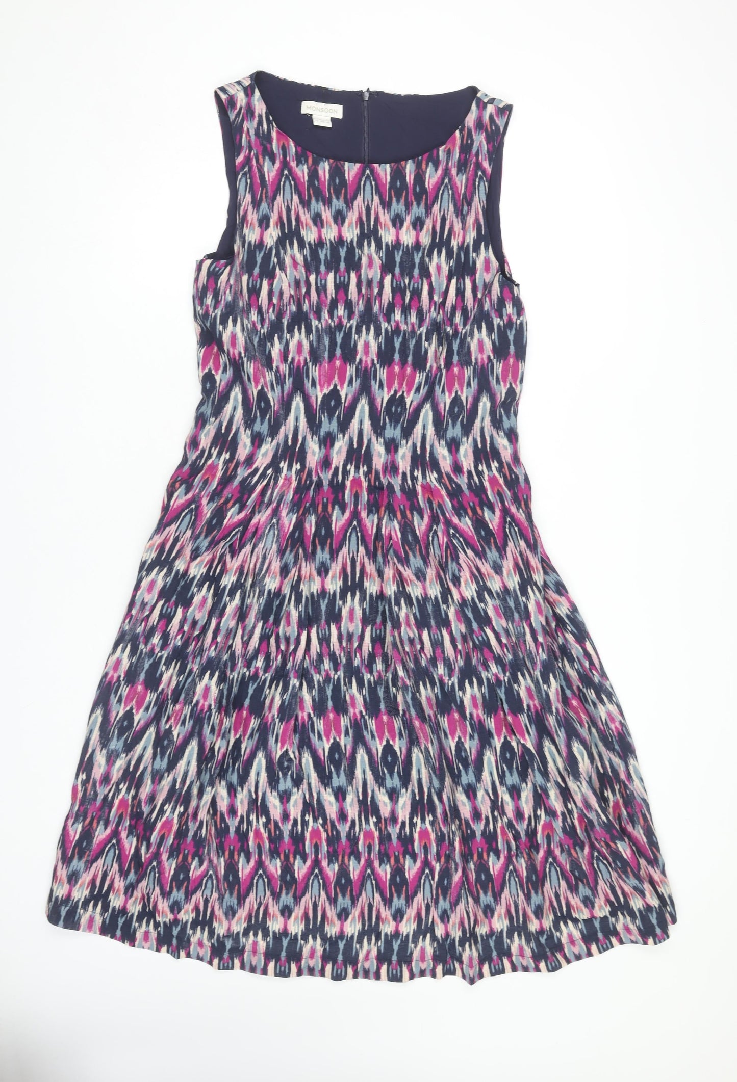 Monsoon Women's Multicoloured Geometric Dress, Size 14