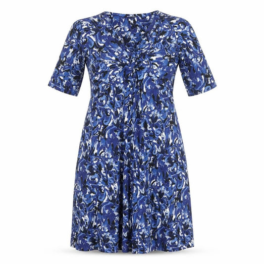 East Women's Blue A-Line Dress, M, Floral, Spring/Summer