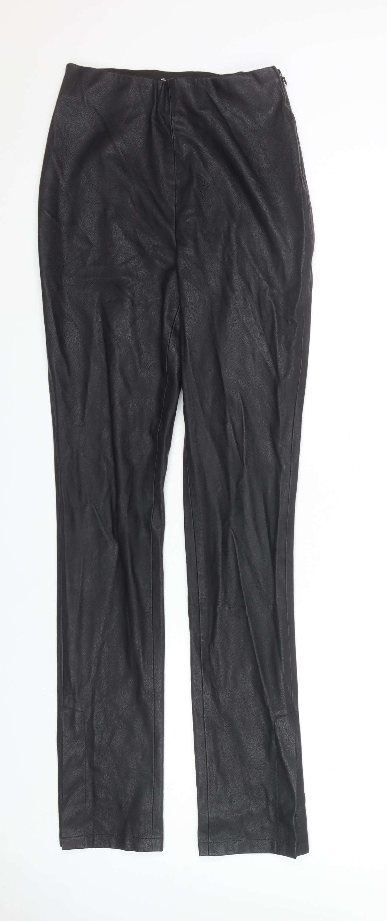 NA-KD Women's Black Trousers Size 8 Polyurethane