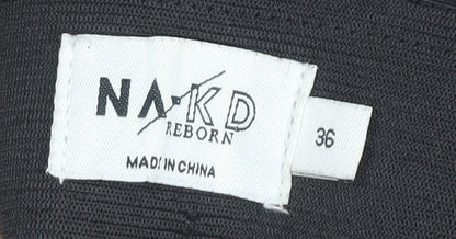 NA-KD Women's Black Trousers Size 8 Polyurethane