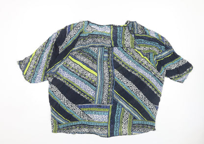 Monsoon Women's Multicoloured Geometric Blouse M