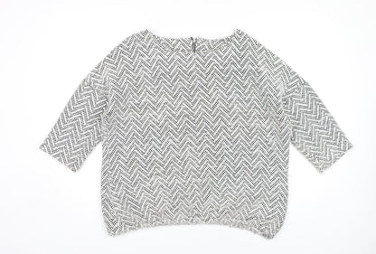 Womens UK Size 14 NEXT Grey Pullover Jumper