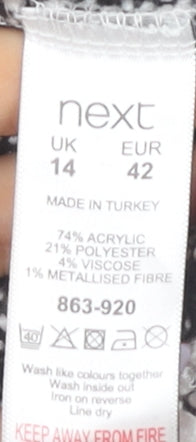 Womens UK Size 14 NEXT Grey Pullover Jumper