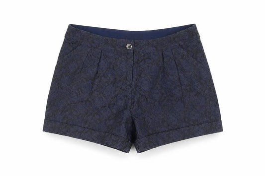 Marks and Spencer Girls Blue Floral Shorts, Age 11-12, Casual Wear