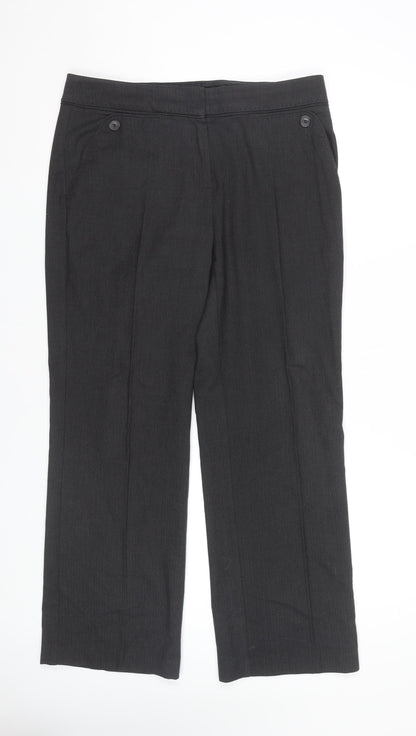 Womens UK Size 12 Marks and Spencer Regular Fit Dress Pants Black Trousers