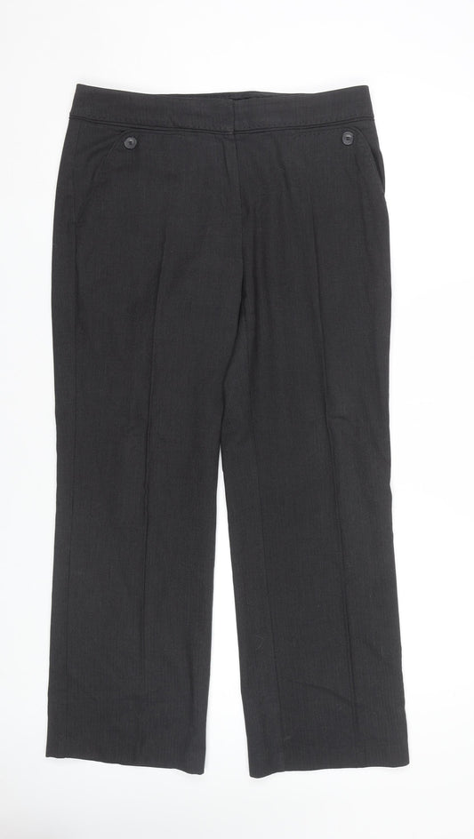 Womens UK Size 12 Marks and Spencer Regular Fit Dress Pants Black Trousers
