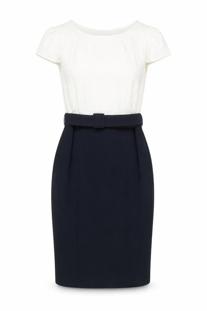 Laura Ashley Women's Black White Pencil Dress Size 8