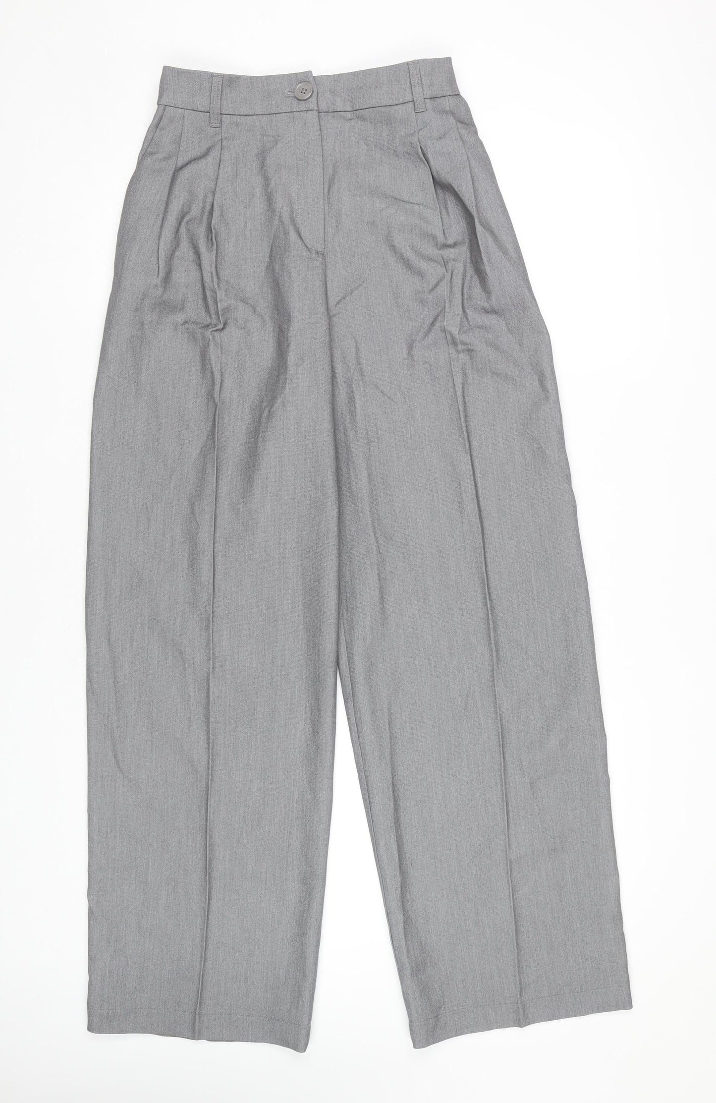 Womens UK Size 4 Monki Relaxed Fit Dress Pants Grey Trousers
