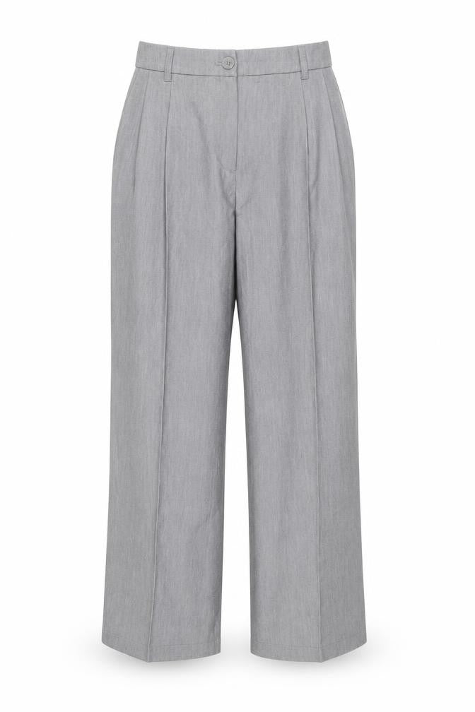 Womens UK Size 4 Monki Relaxed Fit Dress Pants Grey Trousers
