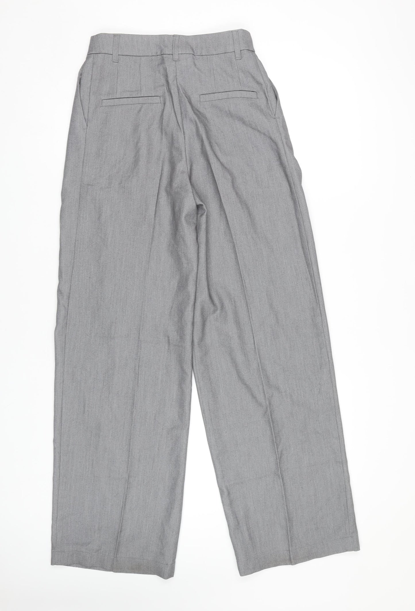 Womens UK Size 4 Monki Relaxed Fit Dress Pants Grey Trousers
