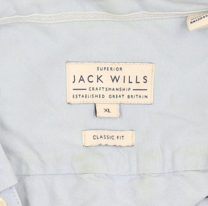 Jack Wills Men's XL Blue Classic Fit Button-Up Shirt