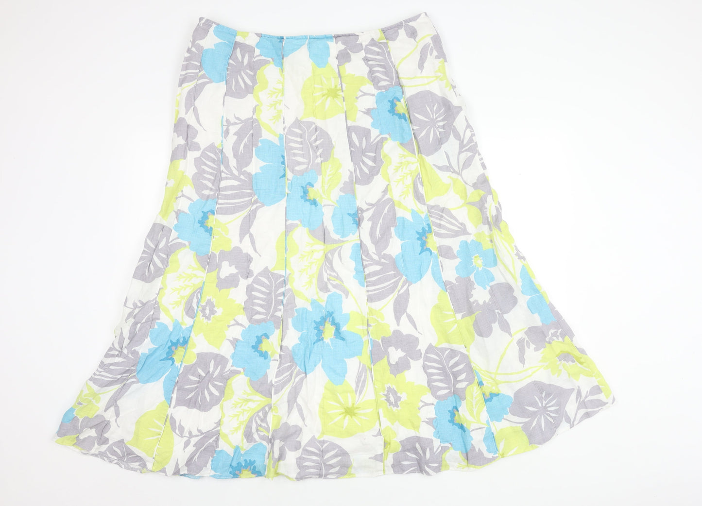 Per Una Women's Multicoloured Floral A-Line Midi Skirt