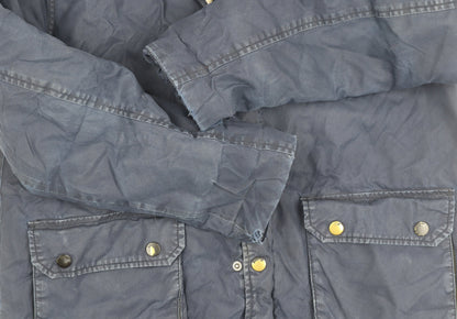 Mens UK Size S Unknown Blue Parka Coat