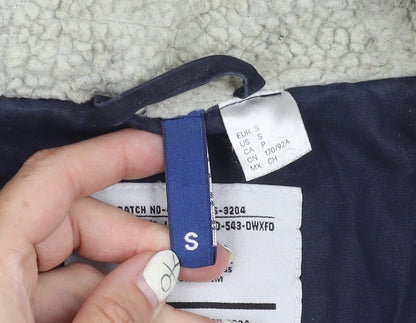 Mens UK Size S Unknown Blue Parka Coat
