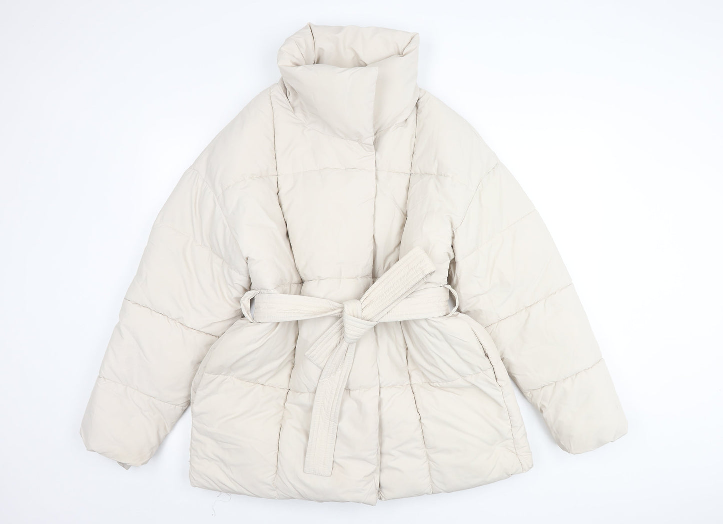 Go.G.G Women's Ivory Puffer Jacket XL Casual Style