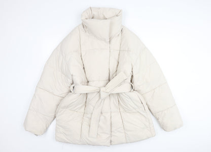 Go.G.G Women's Ivory Puffer Jacket XL Casual Style
