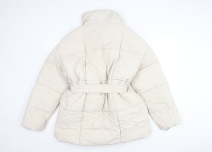 Go.G.G Women's Ivory Puffer Jacket XL Casual Style