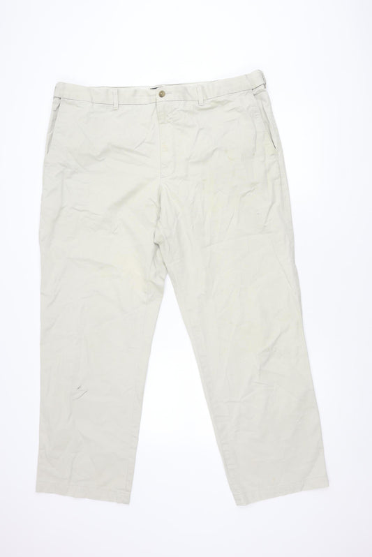 Marks and Spencer Men's Beige Cotton Trousers 42W 31L
