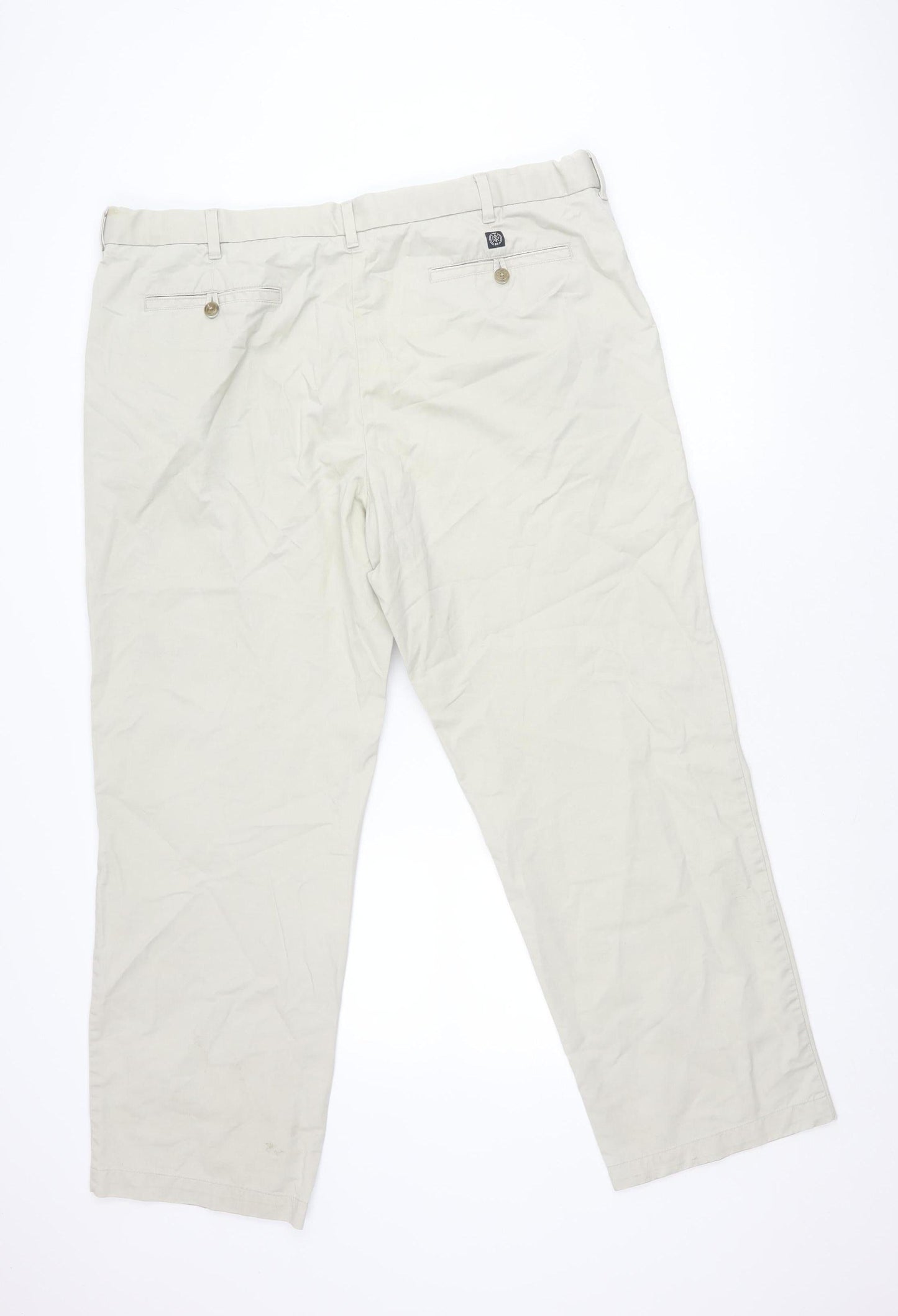 Marks and Spencer Men's Beige Cotton Trousers 42W 31L