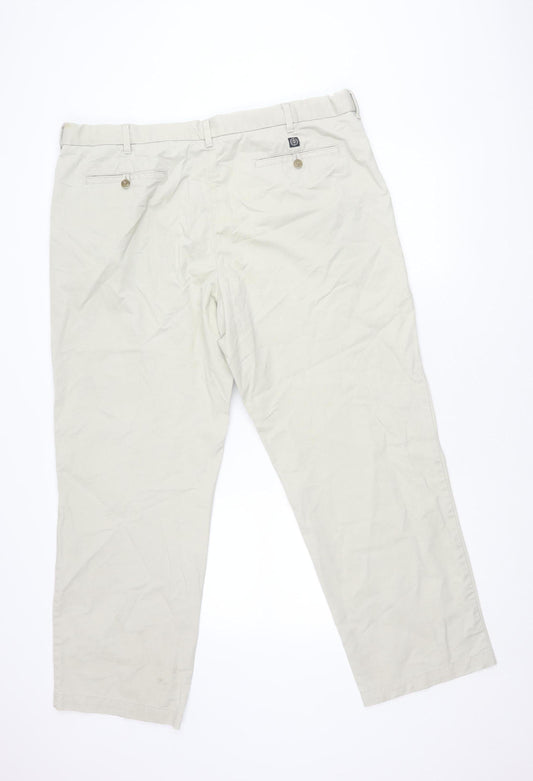 Marks and Spencer Men's Beige Cotton Trousers 42W 31L