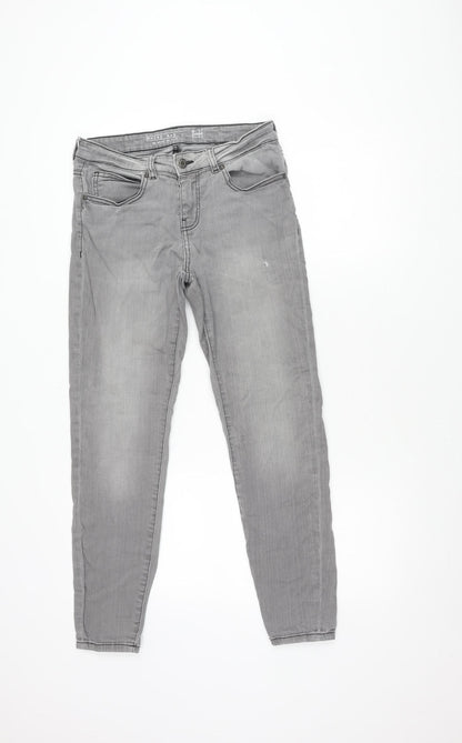 Mens UK Size 32 Noisy may Slim Fit Straight Grey Jeans