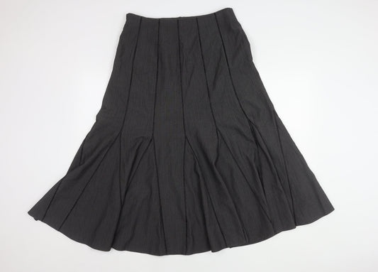 David Emanuel Women's Grey Skirt, Size 12, Elegant Design
