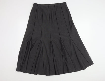 David Emanuel Women's Grey Skirt, Size 12, Elegant Design