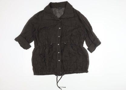 Picadilly Women’s Black Button-Up Blouse, Medium, Casual Chic