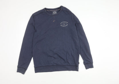 Mens UK Size M FatFace Blue Pullover Sweatshirt
